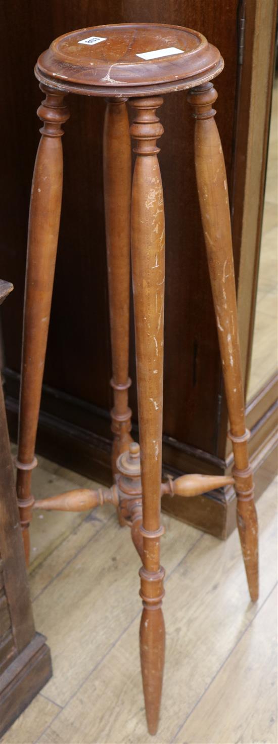 A 19th century French cherrywood stand W.36cm